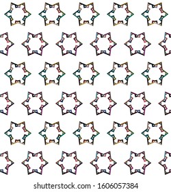 Seamless vector pattern in geometric ornamental style