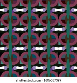 Seamless vector pattern in geometric ornamental style
