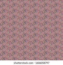 Seamless vector pattern in geometric ornamental style