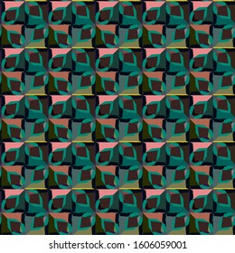 Seamless vector pattern in geometric ornamental style