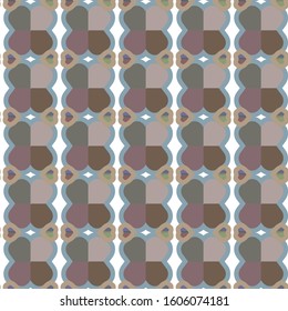 Seamless vector pattern in geometric ornamental style