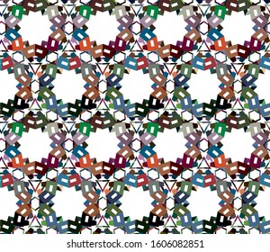 Seamless vector pattern in geometric ornamental style