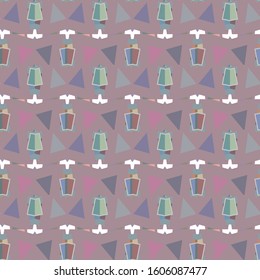 Seamless vector pattern in geometric ornamental style