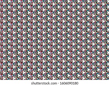 Seamless vector pattern in geometric ornamental style