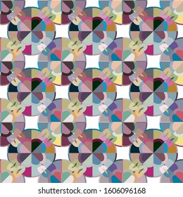 Seamless vector pattern in geometric ornamental style