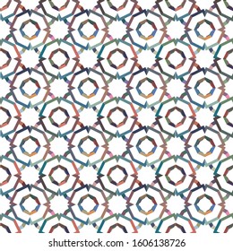 Seamless vector pattern in geometric ornamental style