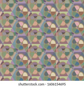 Seamless vector pattern in geometric ornamental style