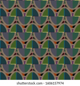 Seamless vector pattern in geometric ornamental style