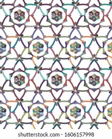 Seamless vector pattern in geometric ornamental style