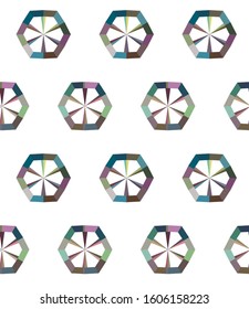 Seamless vector pattern in geometric ornamental style