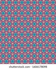 Seamless vector pattern in geometric ornamental style