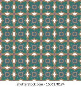 Seamless vector pattern in geometric ornamental style