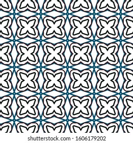 Seamless vector pattern in geometric ornamental style