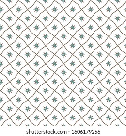 Seamless vector pattern in geometric ornamental style