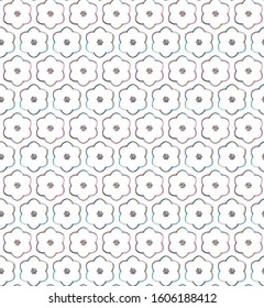 Seamless vector pattern in geometric ornamental style