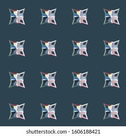 Seamless vector pattern in geometric ornamental style
