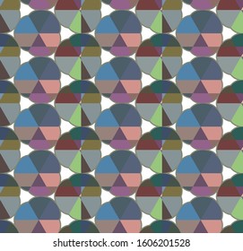 Seamless vector pattern in geometric ornamental style