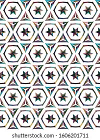 Seamless vector pattern in geometric ornamental style