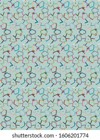 Seamless vector pattern in geometric ornamental style