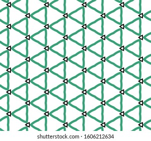 Seamless vector pattern in geometric ornamental style
