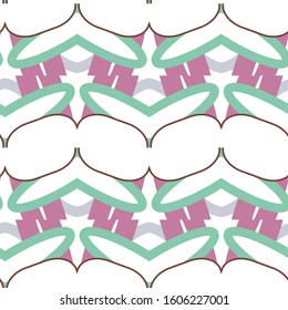 Seamless vector pattern in geometric ornamental style