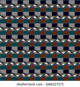 Seamless vector pattern in geometric ornamental style