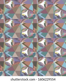 Seamless vector pattern in geometric ornamental style
