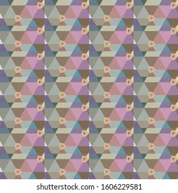 Seamless vector pattern in geometric ornamental style