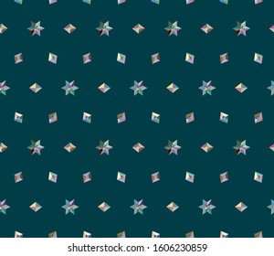 Seamless vector pattern in geometric ornamental style