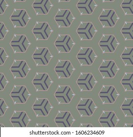 Seamless vector pattern in geometric ornamental style