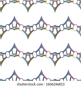 Seamless vector pattern in geometric ornamental style