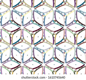 Seamless vector pattern in geometric ornamental style