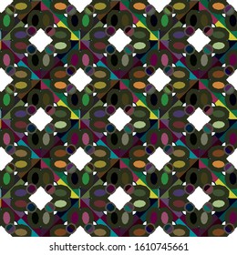 Seamless vector pattern in geometric ornamental style