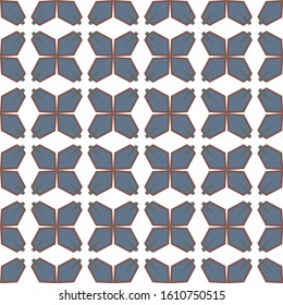Seamless vector pattern in geometric ornamental style