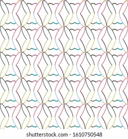 Seamless vector pattern in geometric ornamental style