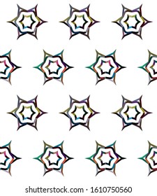 Seamless vector pattern in geometric ornamental style