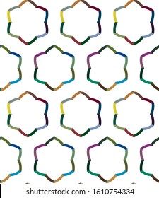 Seamless vector pattern in geometric ornamental style