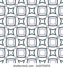 Seamless vector pattern in geometric ornamental style