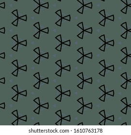 Seamless vector pattern in geometric ornamental style