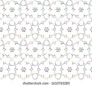 Seamless vector pattern in geometric ornamental style