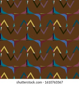 Seamless vector pattern in geometric ornamental style