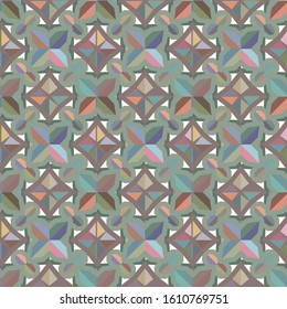 Seamless vector pattern in geometric ornamental style