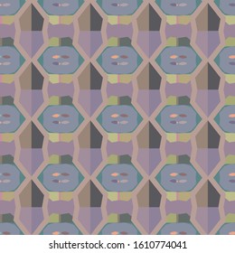 Seamless vector pattern in geometric ornamental style