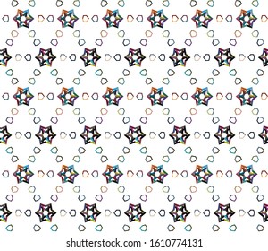 Seamless vector pattern in geometric ornamental style