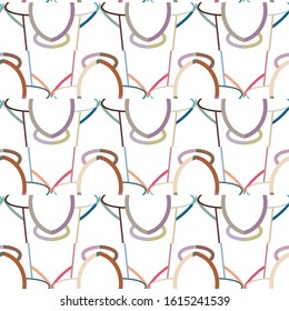 Seamless vector pattern in geometric ornamental style