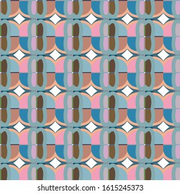 Seamless vector pattern in geometric ornamental style
