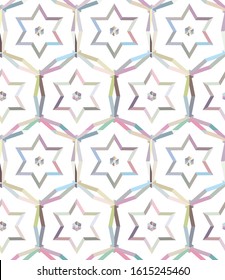 Seamless vector pattern in geometric ornamental style