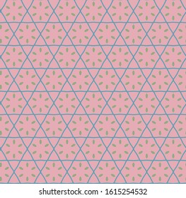 Seamless vector pattern in geometric ornamental style