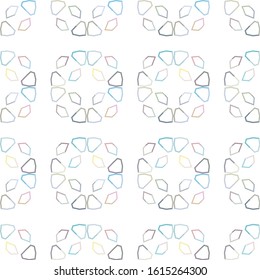 Seamless vector pattern in geometric ornamental style