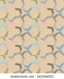 Seamless vector pattern in geometric ornamental style